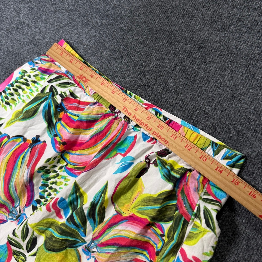 Maude Vivante Ada Skirt Banana Pops Tropical Fruit Tiered Cotton Maxi Skirt Sz M - Picture 8 of 9